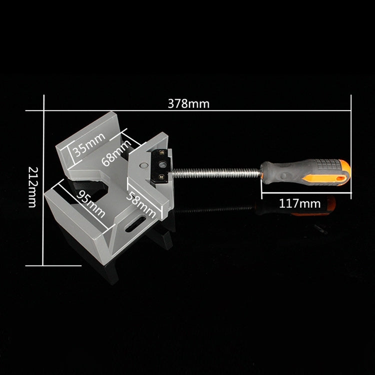 Aluminum Single Handle 90 Degree Right Angle Clamp Angle Clamp Woodworking Frame Clip Right Angle Folder Tool, Single Handle