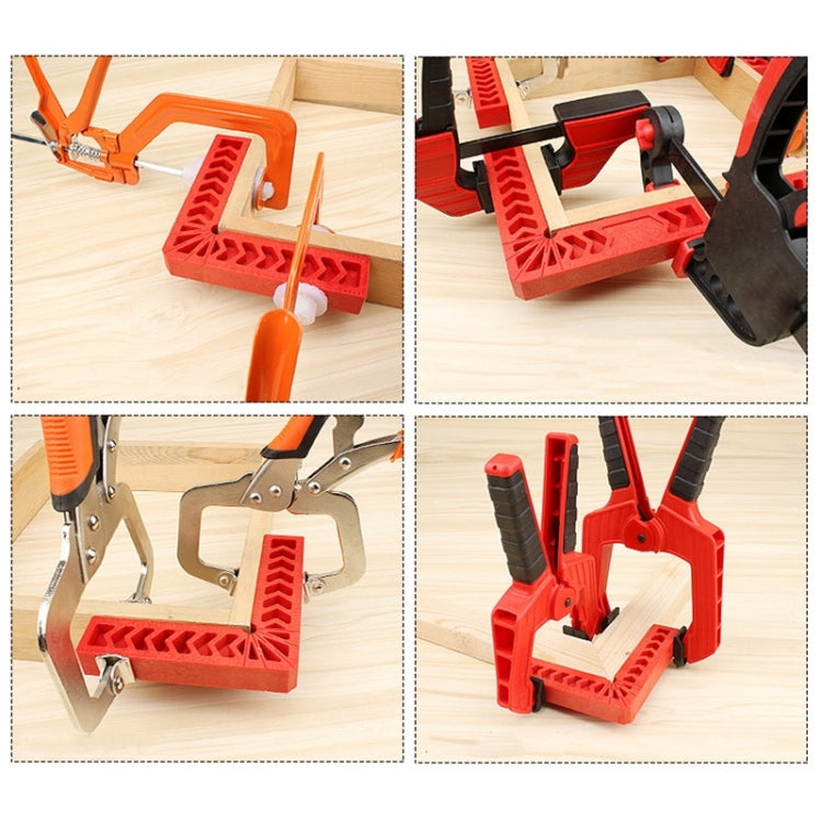 4 Inch Plastic 90 Degree Woodworking Auxiliary Positioner Square Ruler Fixing Tool, 4 Inch