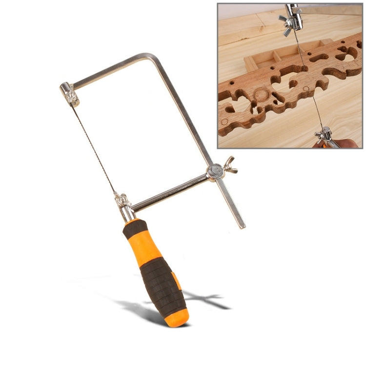 U Shape Hacksaw with Blades for Metal / Wood / Plastic Tube / Wire DIY Hand Tool Portable Woodworking Saw, Width: 105mm, Size: Large