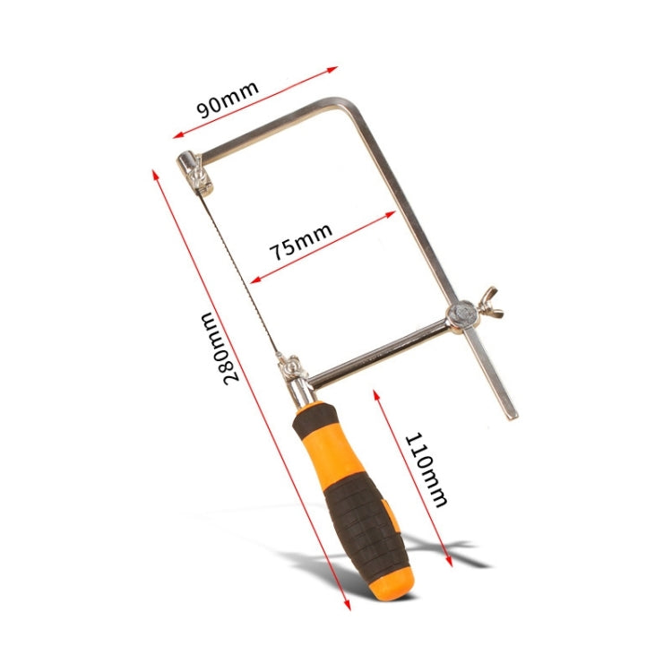 U Shape Hacksaw with Blades for Metal / Wood / Plastic Tube / Wire DIY Hand Tool Portable Woodworking Saw, Width: 105mm, Size: Large