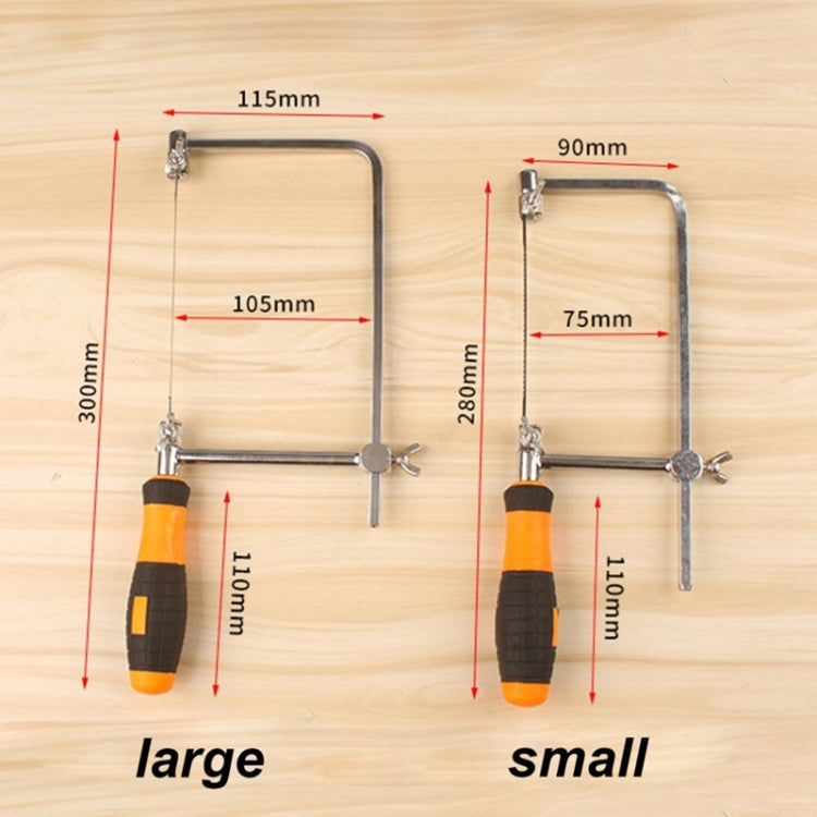 U Shape Hacksaw with Blades for Metal / Wood / Plastic Tube / Wire DIY Hand Tool Portable Woodworking Saw, Width: 105mm, Size: Large