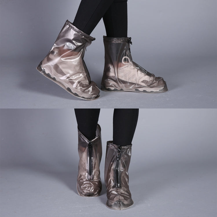 Fashion PVC Non-slip Waterproof Thick-soled Shoe Cover Size: L, Size: L