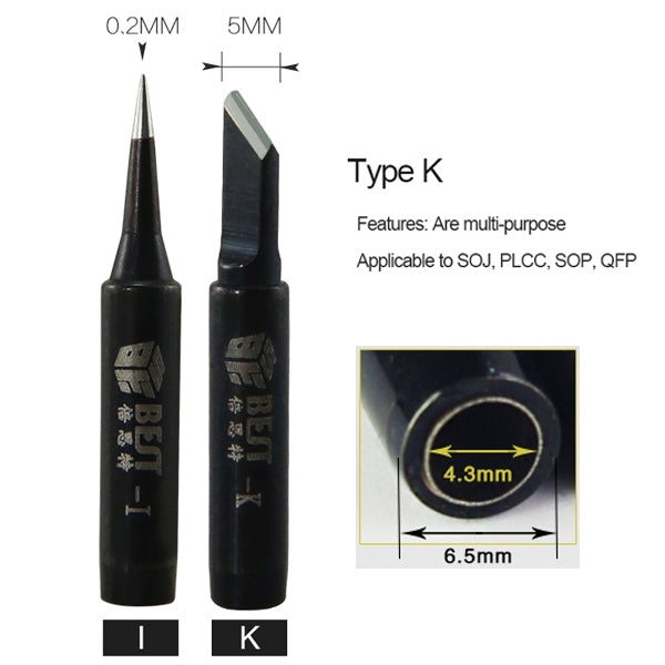 10 PCS BEST Lead Free Series Soldering Tip Welding Contact Head A-900M-T-K, A-900M-T-K