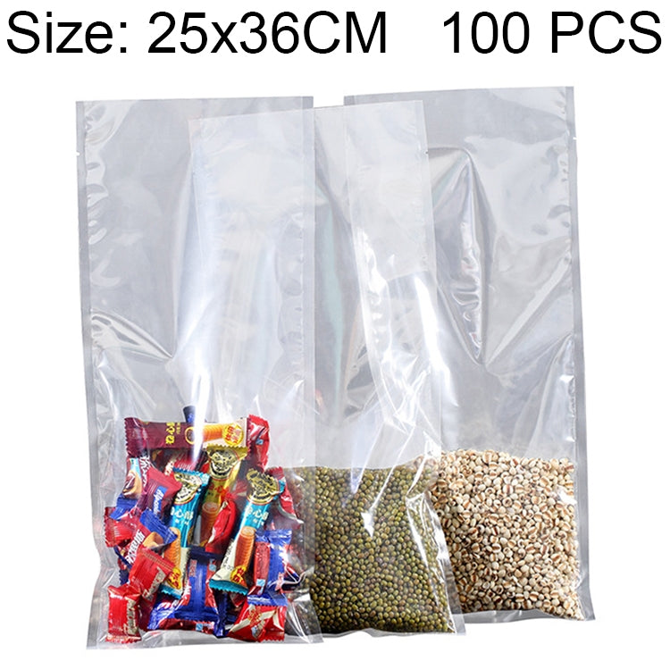 100 PCS Food Vacuum Packaging Transparent Plastic Bag Nylon Fresh-keeping Bag, Size: 25cm x 35cm, Size: 25cm x 36cm