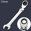13mm Dual-use Opening Plum Ratcheting Angled Wrench , Length: 17.8cm, 13mm