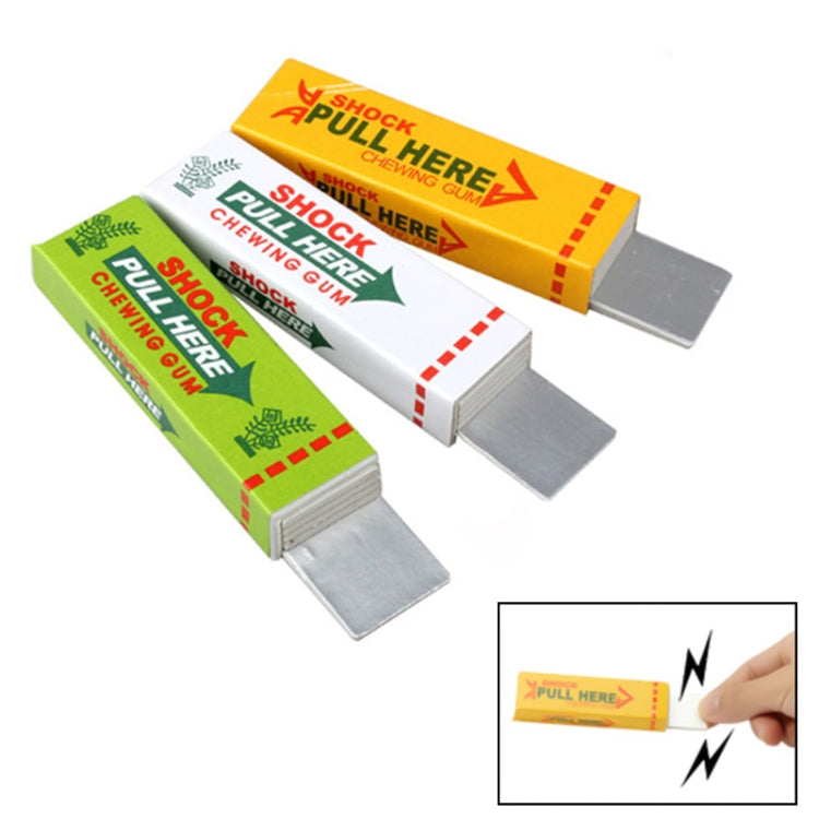 Shock Chewing Gun Practical Joke Funny Trick Shock Toy, Random Color Delivery, Chewing Gum Yellow, Chewing Gum Green