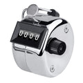 Retro Style 0.8 inch 4-digit Screen Mechanical Manual Metal Counter, Manual Metal Counter