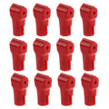 12 PCS Red ABS Display Hook / Security Lock Hook, 5.0mm Lock Hook Red, 6.0mm Lock Hook Red