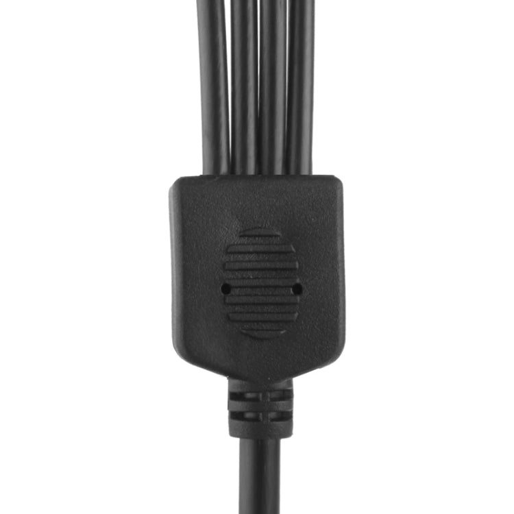 5.5 x 2.1mm Female to 4x Male DC Power Cable Connector with Switch for LED Strip, Length: 30cm
