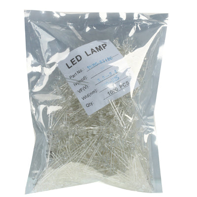 1000 PCS 5mm Straw Hat LED Lamp