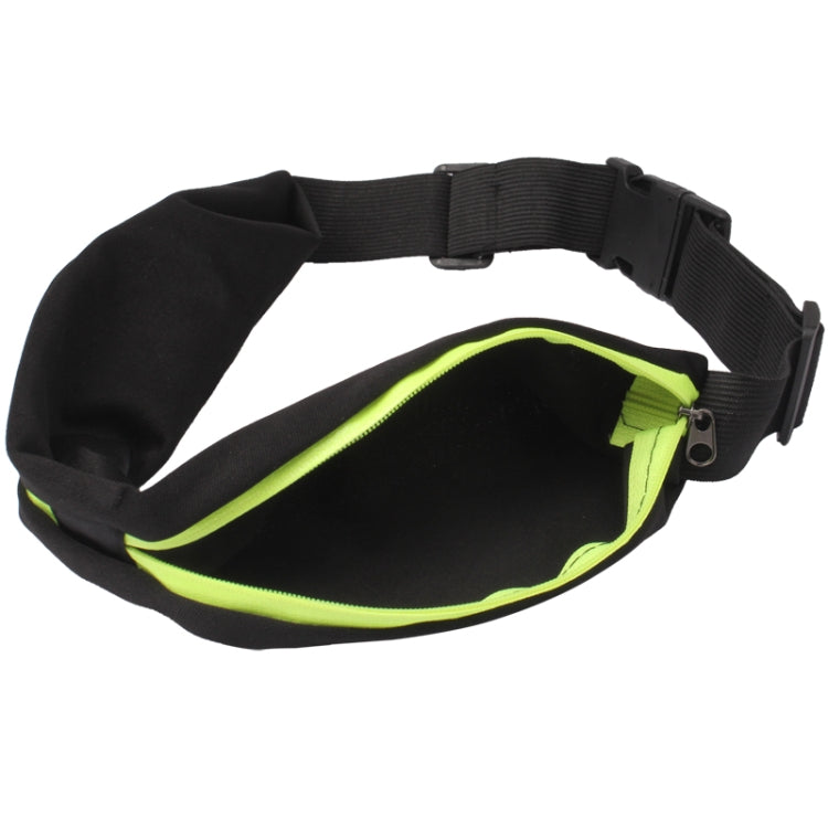 Sports Waterproof Elastic Waist Bag Two Pockets Fanny Pack Zip Pouch, Green, Sports+Orange, Blue, Sports+Black, Magenta