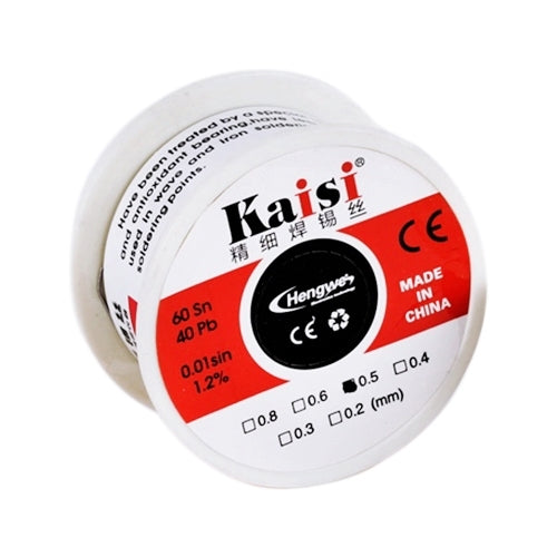 Kaisi 0.6mm Rosin Core Tin Lead Solder Wire for Welding Works, 50g, 0.6mm 50g