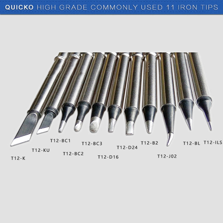QUICKO T12-J02 Black Welding Lead-free Soldering Iron Tip, T12-J02