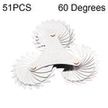 51 PCS US Screw Pitch Thread Blades 60 Degrees CR Stainless Steel Thread Gauge, 51 PCS Thread Gauge