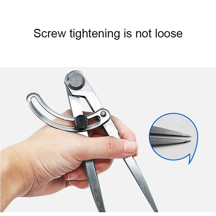 Carbon Steel Head Spacing Gauge Compasses Industrial Leather Side Liner Tool, Length: 126mm, Length: 126mm