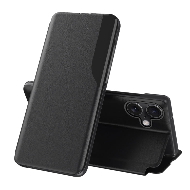 Side Display Flip Leather Phone Case, For iPhone 16, For iPhone 15 Pro Max, For iPhone 15 Pro, For iPhone 15 Plus, For iPhone 15