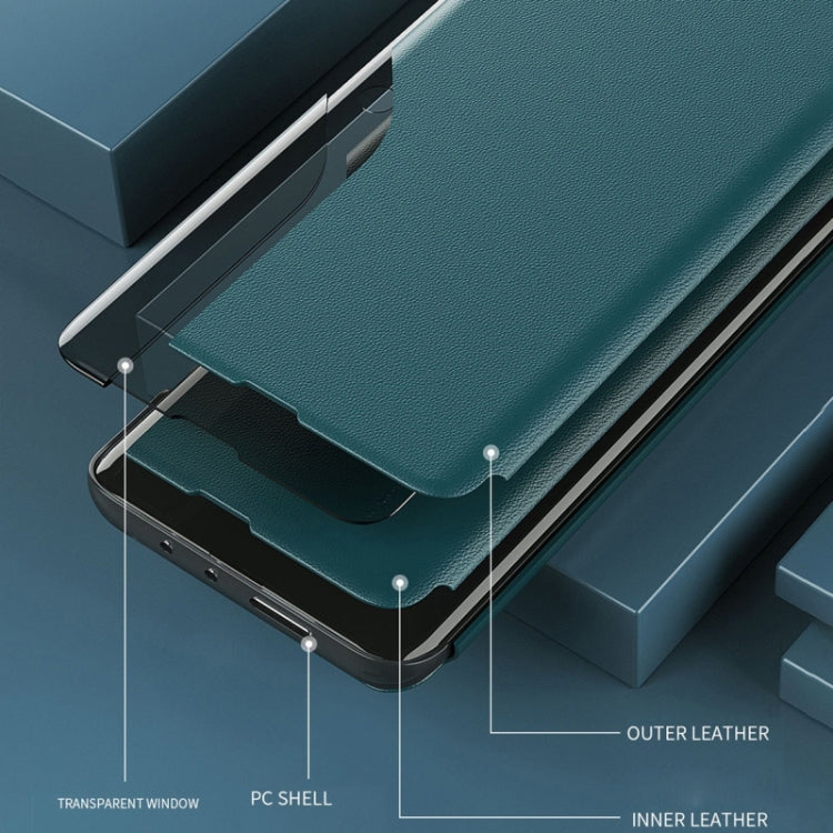 Side Display Flip Leather Phone Case, For iPhone 17e / 16e, For iPhone 17 Pro Max, For iPhone 17 Pro, For iPhone 17, For iPhone Air, For iPhone 16 Pro Max, For iPhone 16 Pro, For iPhone 16 Plus