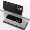 Plated Mirror Horizontal Flip Leather Phone Case with Holder, For iPhone 16 Pro, For iPhone 16 Plus, For iPhone 16, For iPhone 15 Pro Max, For iPhone 15 Pro, For iPhone 15 Plus