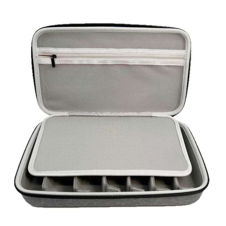 Portable Adjustable Multi-Compartment Hard Case Eyeglass Storage Bag