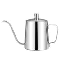 Swan-Necked Narrow-Mouth Stainless Steel Pour-Over Coffee Pot with Lid, 350ml, 600ml