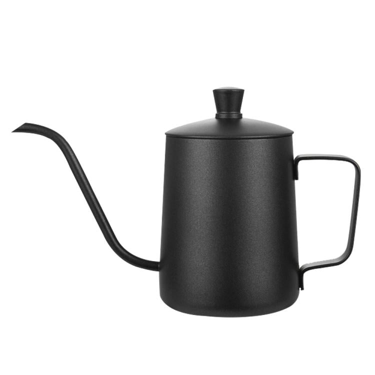 Swan-Necked Narrow-Mouth Stainless Steel Pour-Over Coffee Pot with Lid, 350ml, 600ml