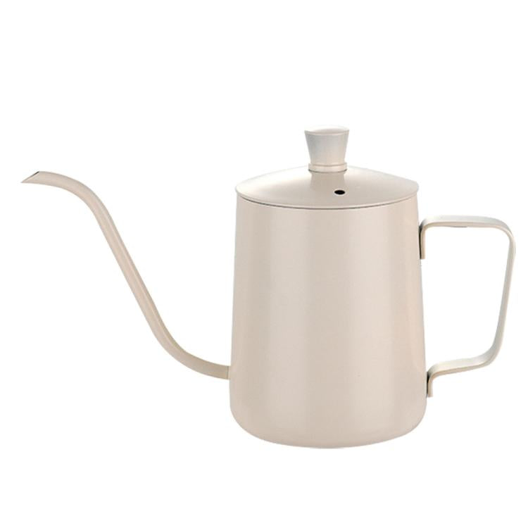 Swan-Necked Narrow-Mouth Stainless Steel Pour-Over Coffee Pot with Lid, 350ml, 600ml