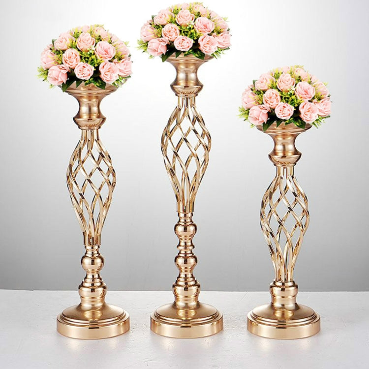 Gold Plated Wrought Iron Candlestick Window Wedding Props Decoration, 40cm, 48cm, 54cm