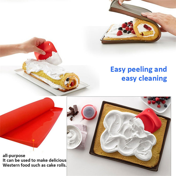2 PCS Non-stick Cake Pad Swiss Roll Pad Baking Tools For Cakes Silicone Mat
