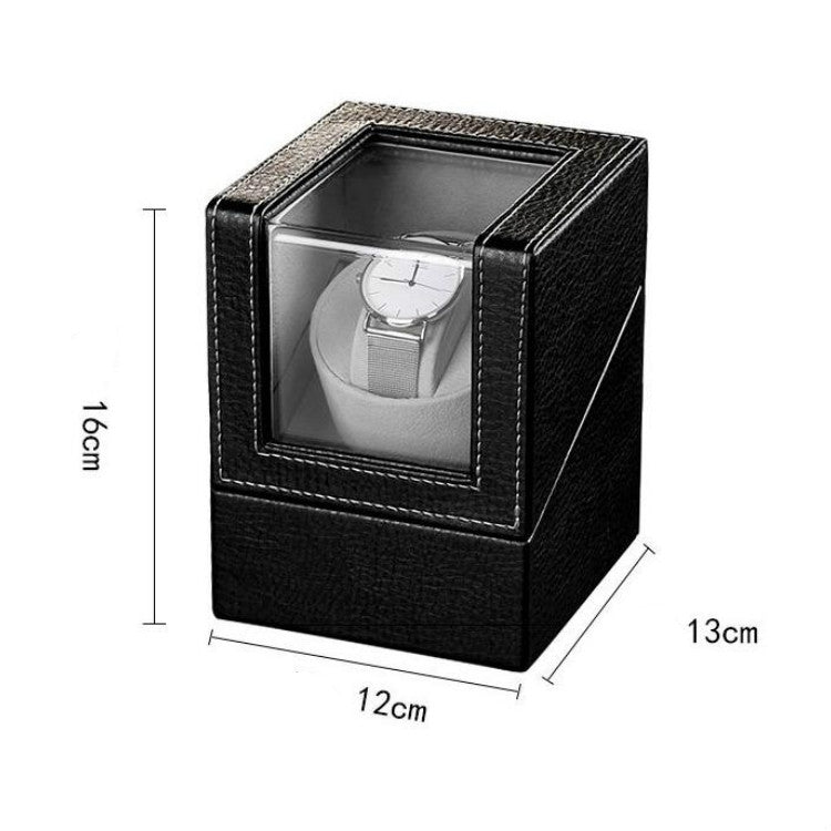 Leather Single Watch Box Electric Motor Watch Shaker Automatic Watch Shaker ，US Plug, Single, Black Leather, Single, Brown Leather