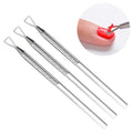 3 PCS Stainless Steel Nail Tool Steel Push and Remove Nail Polish Glue Phototherapy Glue Unloading Knife