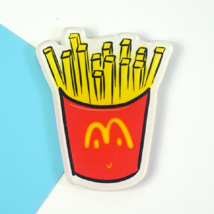 5 PCS Cartoon Food Soft Magnetic Message Board Blackboard Refrigerator Magnet, Sushi, Poached Egg, Burger, Bun, Salmon, Chicken Leg, Lollipop, Popcorn, Hot Pot, French Fries