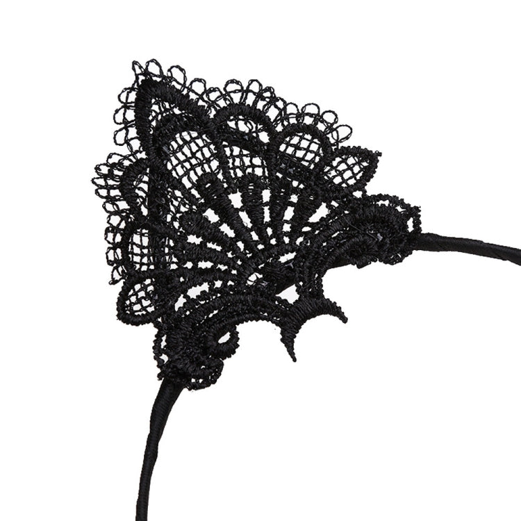 Women Lace Lovely Cat Ear Hairband Head Chain