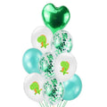Birthday Party Dinosaur Latex Sequin Balloon Party Atmosphere Decoration Dinosaur Set, Dinosaur Green Sequins, Dinosaur Green Dots, Dinosaur Champagne Gold Glitter, Dinosaur Green Agate Balloons, Dinosaur White Dots, Sequin Bouquet Set                 ...
