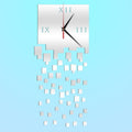 Mirror Clock Personality Wall Clock Three-dimensional Wall Decoration Mosaic Wall Clock