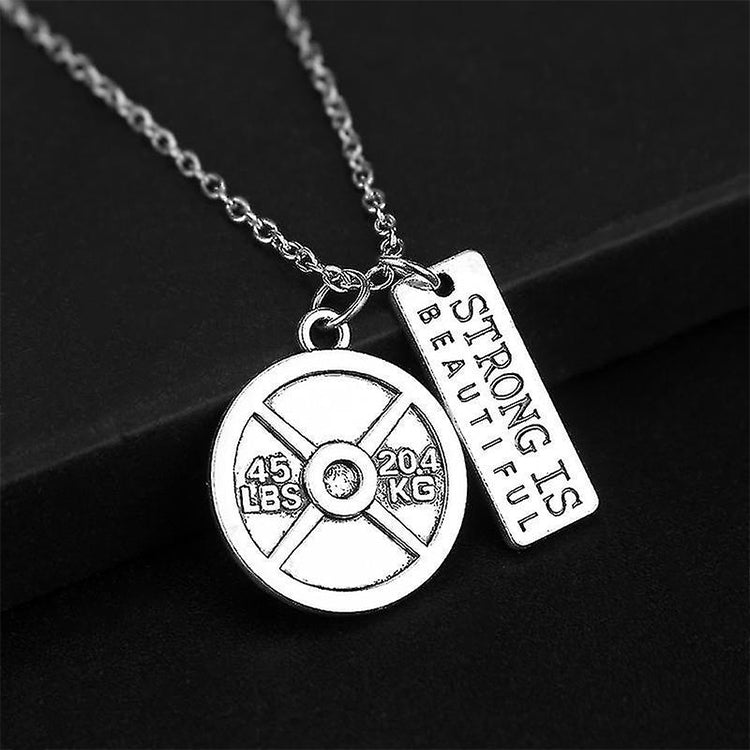 Sport Barbell Dumbbell Pendant Jewelry Lover Friend Bodybuilding Necklaces for Men Women, N255, N251, N250, N253, N371, N252, N254