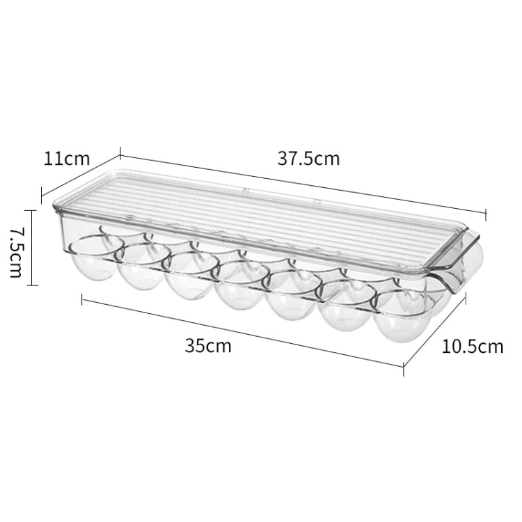 Kitchen Refrigerator Storage Box Compartment with Lid Egg Storage Box, 12 Grid, 14 Grid, 21 Grid