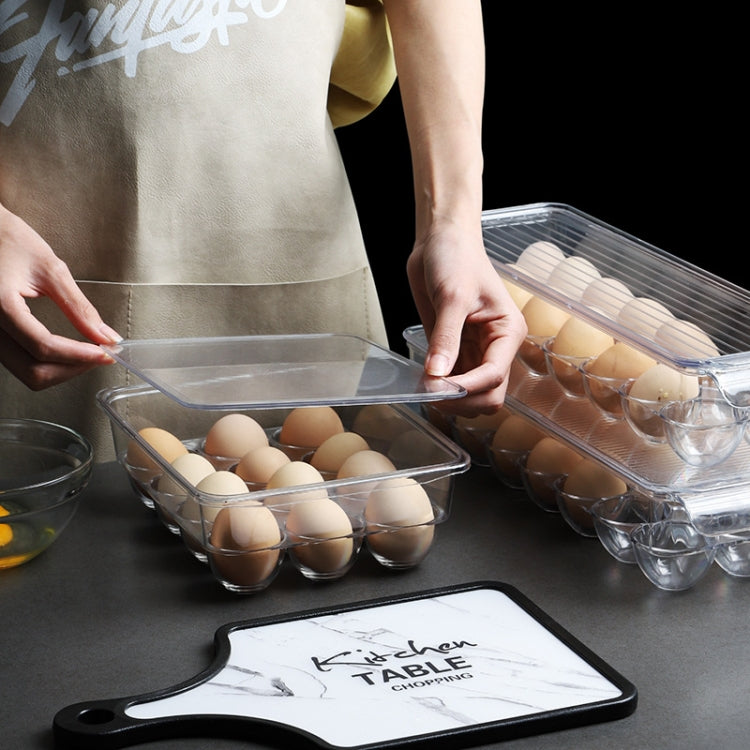 Kitchen Refrigerator Storage Box Compartment with Lid Egg Storage Box, 12 Grid, 14 Grid, 21 Grid