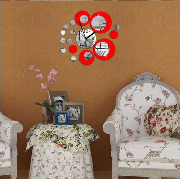 3D Stereo Decorative Clock Acrylic Digital Mirror Wall Sticker Wall Clock