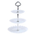 Party Birthday Three-layer Fruit Plate Cake Stand Dessert Storage Rack, Clear