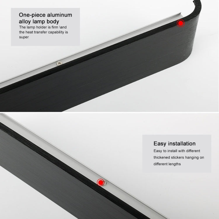 Modern Minimalist Living room Hallway Stairs Sconce LED Wall Lamp Creative Decoration Lighting, Black-15cm 6W, Black-30cm 12W, Black-48cm 18W, Black-58cm  24W, Silver-15cm 6W, Silver-30cm 12W, Silver-48cm 18W, Silver-58cm 24W