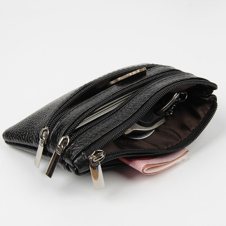 Genuine Leather Women Small Wallet Change Purses Zipper Card Holder Wallets