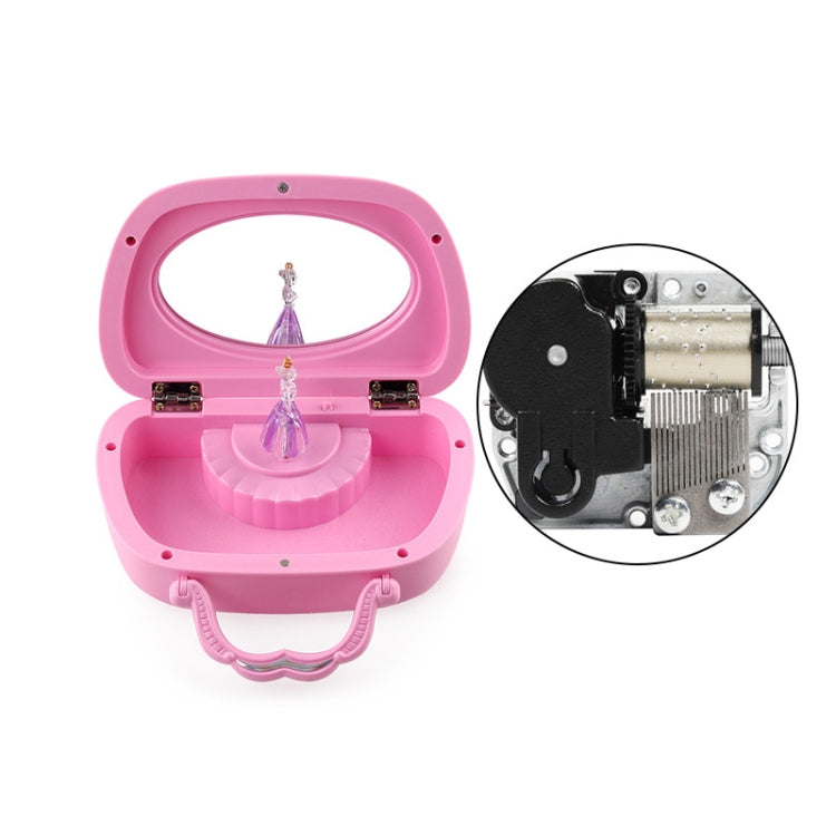 Creative Ballet Girl Handbag Design Music Jewelry Box, Pink, Green