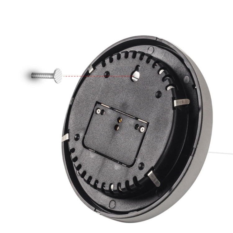 THB9392 Wall Hanging Household Weather Station Barometer Thermometer Hygrometer, THB9392 128mm Silver