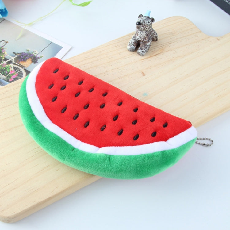 Cute Watermelon Shape Plush Pencil Bag, Watermelon Shape Pencil Bag