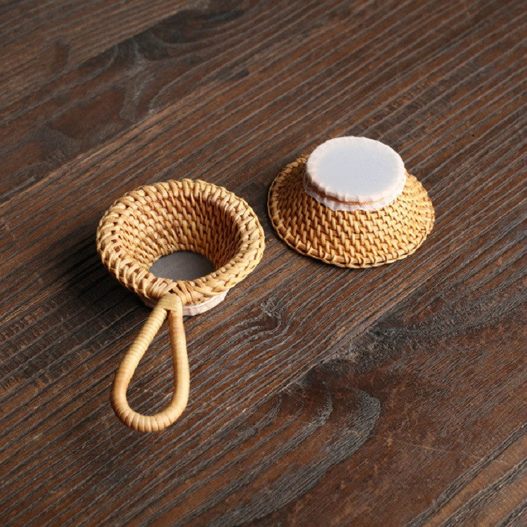 Bamboo Woven Creative Filter Reusable Filter Tea Colander Gadget, Bamboo Root Tea Leak, Bamboo Pole Gauze Plum Tea Leak, Bamboo Pole Hole Tea Leak, Rattan Tea Drain with Handle, Bamboo Woven Tea Leak, Bamboo Basket Tea Leak