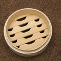 Xiaolongbao Bamboo Steamer Household Steamed Dumpling Cage Drawer Multi Layer Deepened Bamboo Steaming Rack, 10cm Cage, 13cm Cover, 13cm Cage