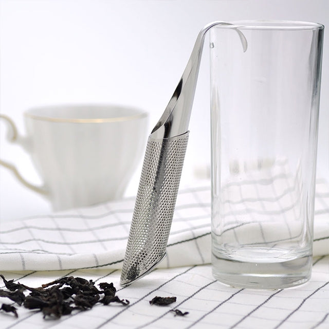 LScook Stainless Steel Tea Strainer Amazing Tea Infuser Pipe Design Touch Feel Good Holder Tool Tea Spoon Infuser Filter, Pipe Shape