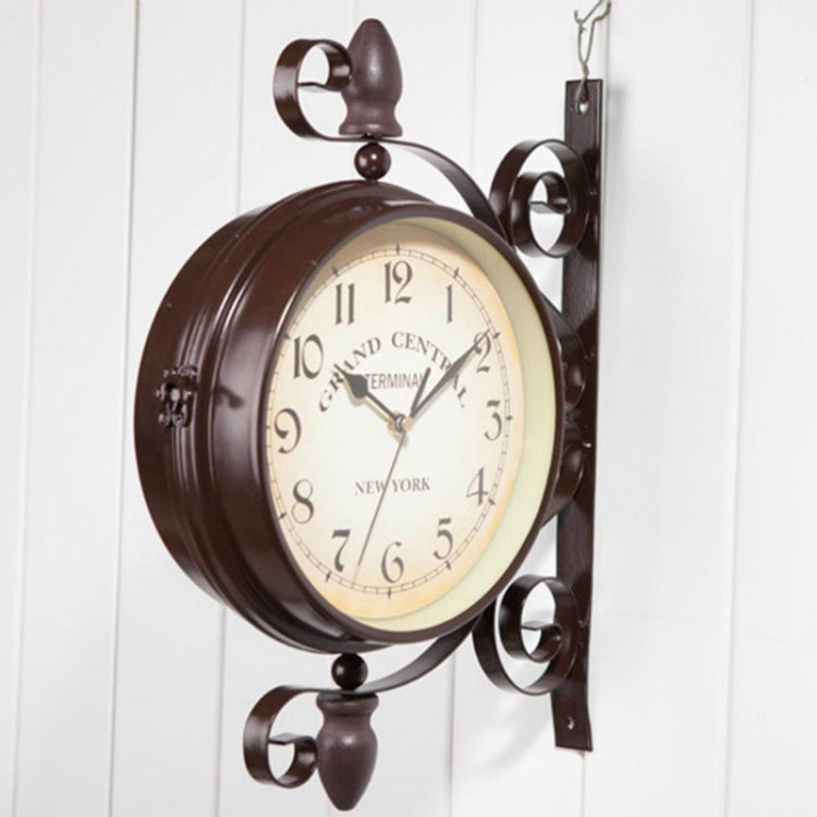 Classic Creative Cafe Decoration Bar Double-sided Wall Clock, Double-sided Wall Clock