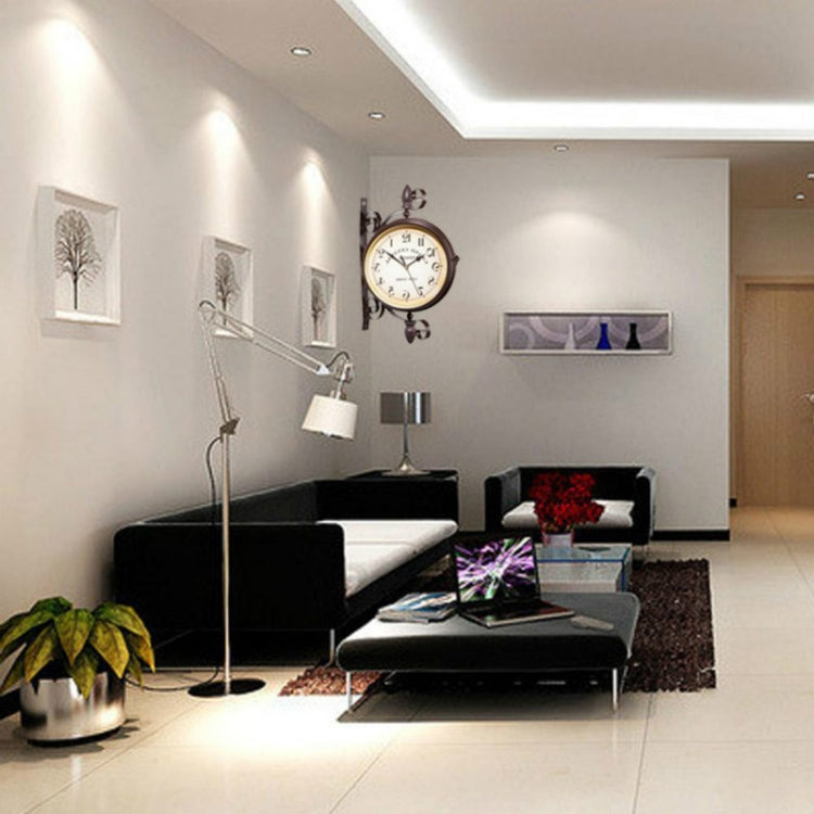 Classic Creative Cafe Decoration Bar Double-sided Wall Clock, Double-sided Wall Clock