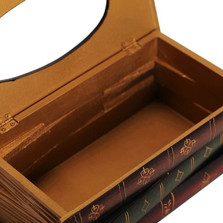 Retro Hand Drawn Book Style Tissue Box Case